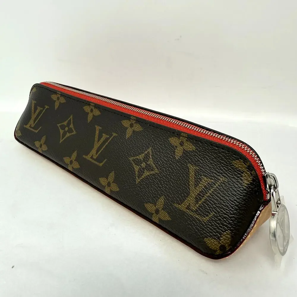 Louis Vuitton Monogram Elizabeth Pencil Pouch Case Red Gi0009 Trous RARE NEW
